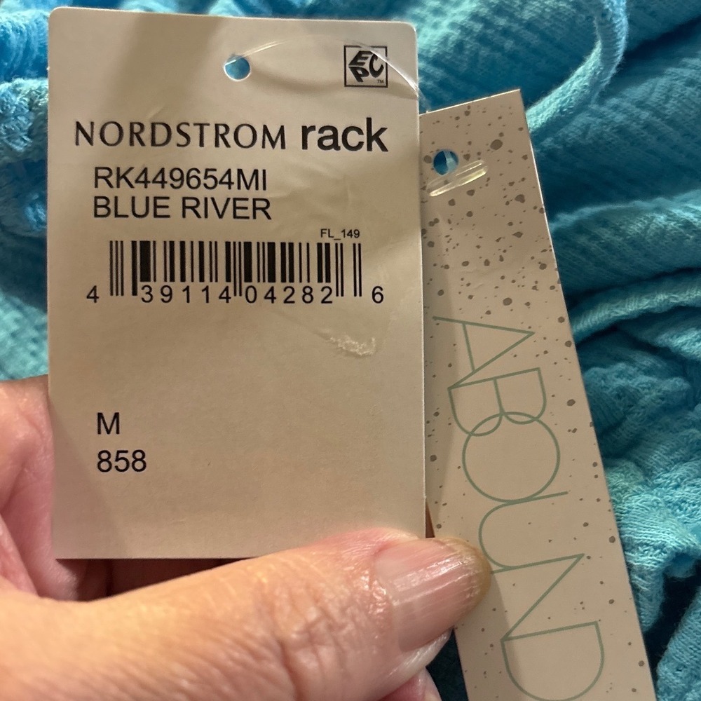 Abound Blue River Ruched Front Cinch Camisole Tank Top Y2K 90s Coastal Beach‎ M - Picture 7 of 10